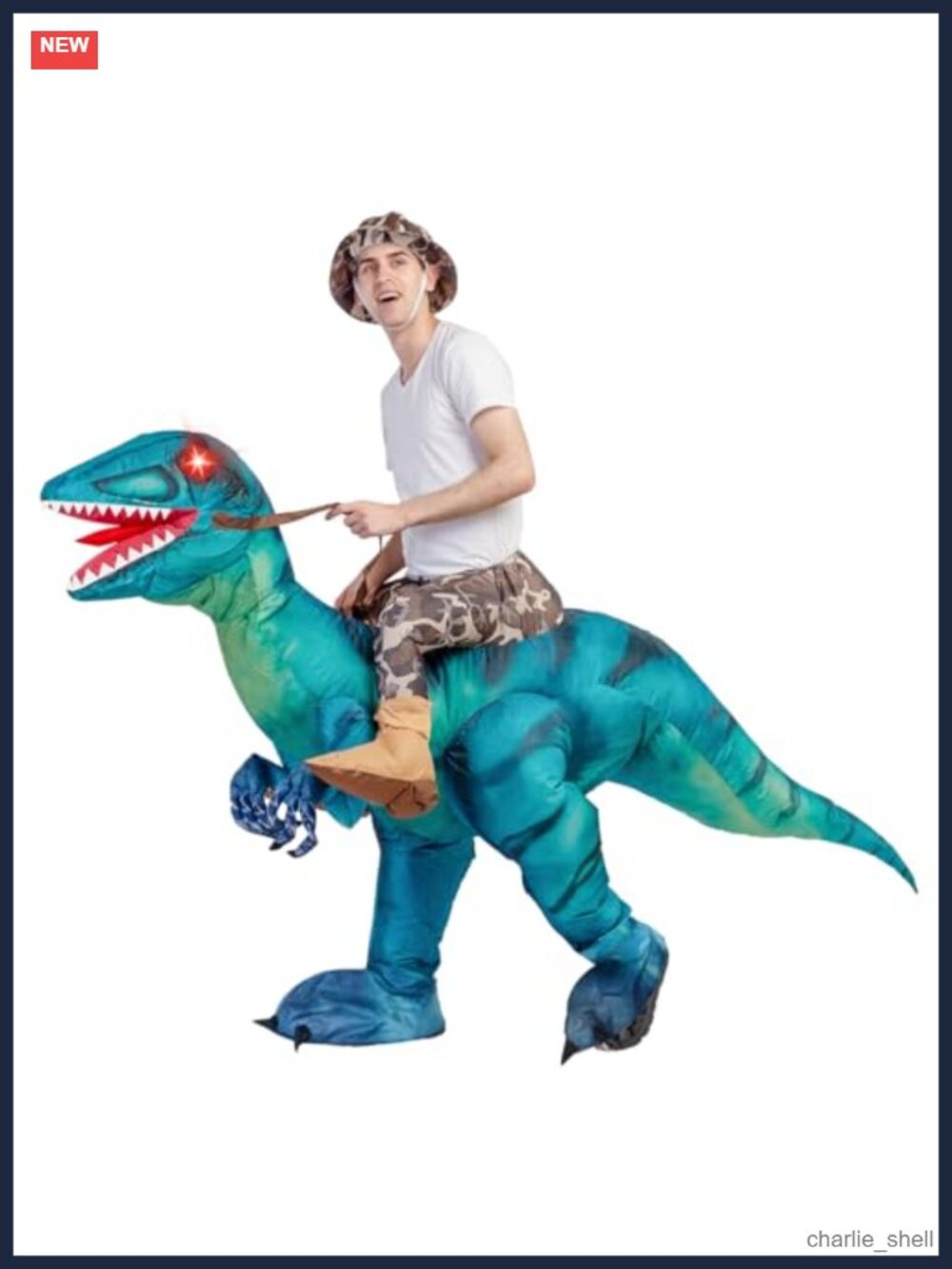 Inflatable Dinosaur Costume for Adults Cosplay Halloween Party Blow Up
